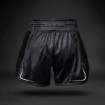 Venum Stealth Muay Thai Shorts - Black/White - Image 4