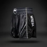 Venum Stealth Muay Thai Shorts - Black/White - Image 2