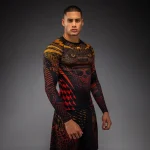 Venum Quetzal Fury Long Sleeve Rashguard - Black/Fury Red/ Tangerine - Image 2