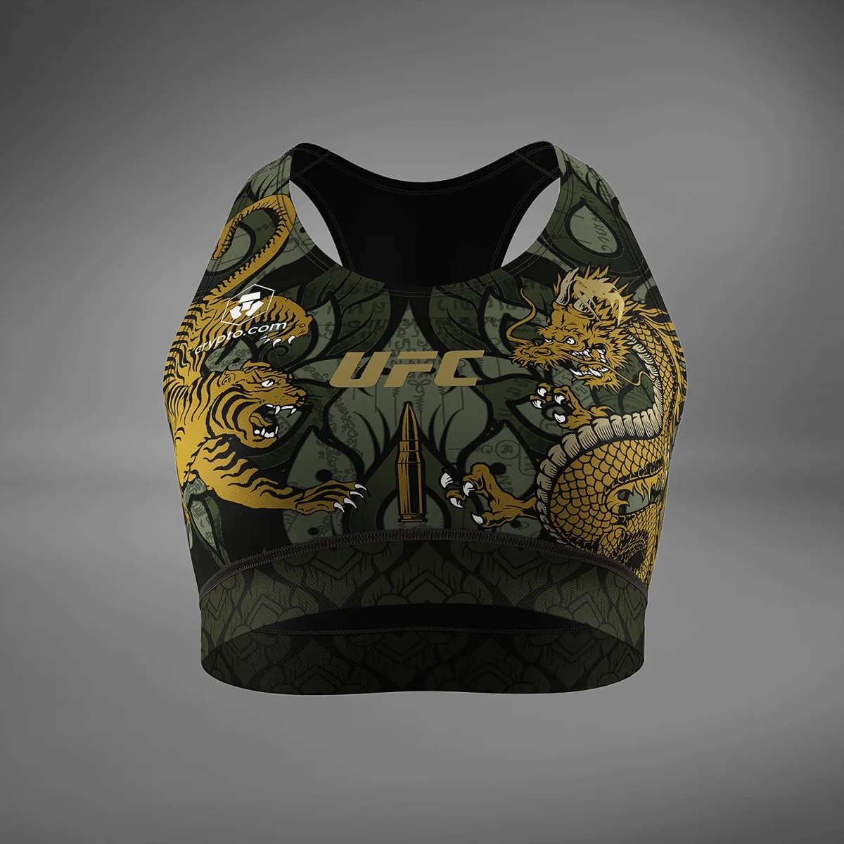 UFC Unrivaled by Venum Women’s Green Valentina Shevchenko Sports Bra - Image 2
