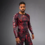 Venum 20th Anniversary Long Sleeve Rashguard - Black/Red - Image 3