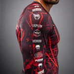 Venum 20th Anniversary Long Sleeve Rashguard - Black/Red - Image 4