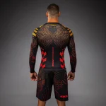 Venum Quetzal Fury Long Sleeve Rashguard - Black/Fury Red/ Tangerine - Image 3