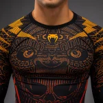 Venum Quetzal Fury Long Sleeve Rashguard - Black/Fury Red/ Tangerine - Image 4