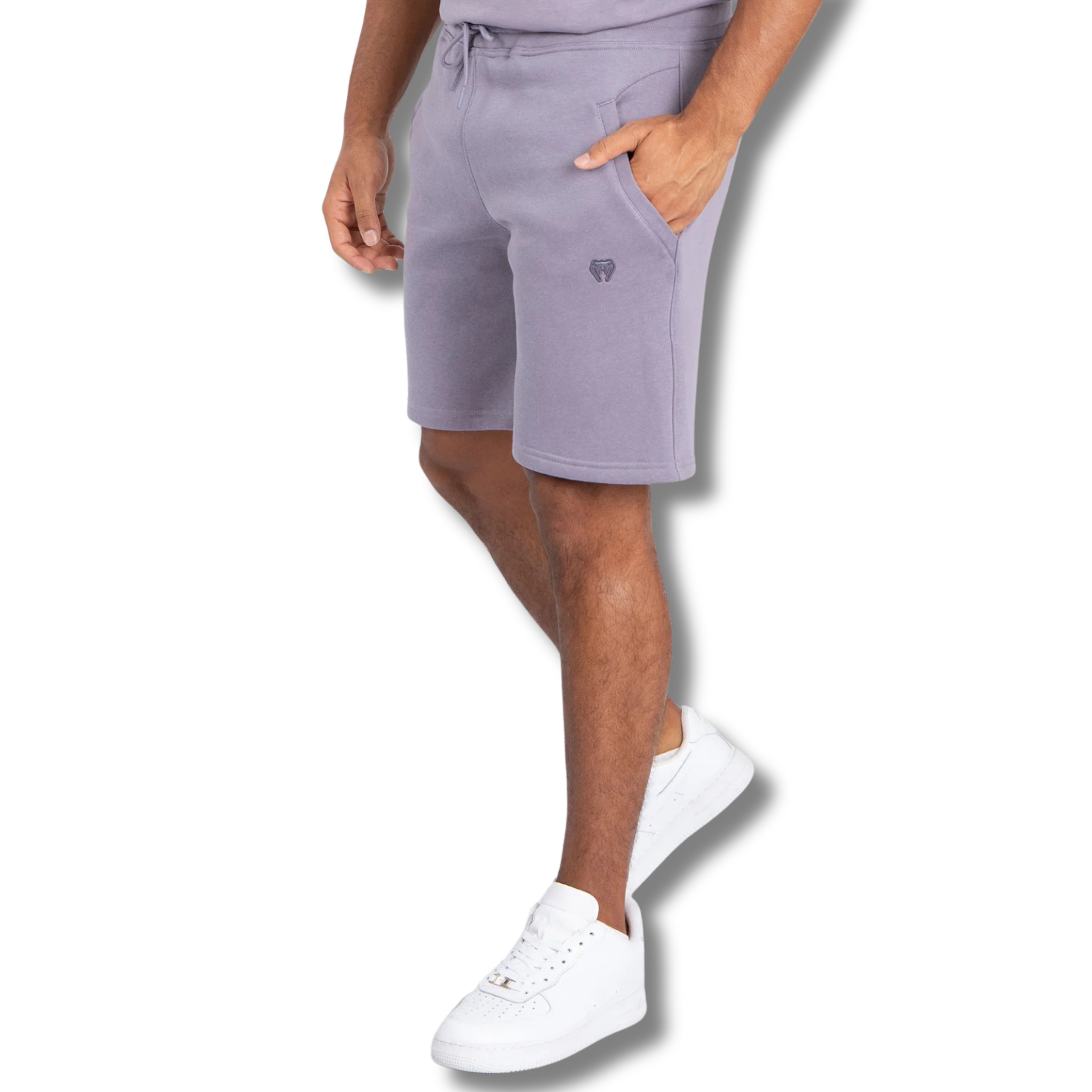 Untitled design (80) Venum Silent Power Cotton Short - Lavender Grey - Image 1
