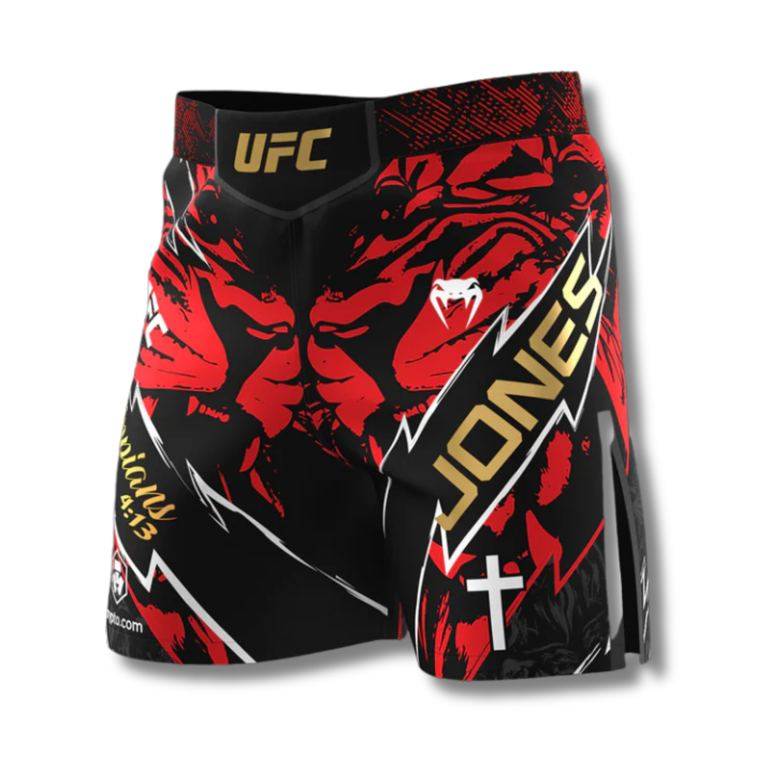 Untitled design (84) UFC Unrivaled by Venum Men's Red Jon Jones Short Fit Fight Short - Image 1